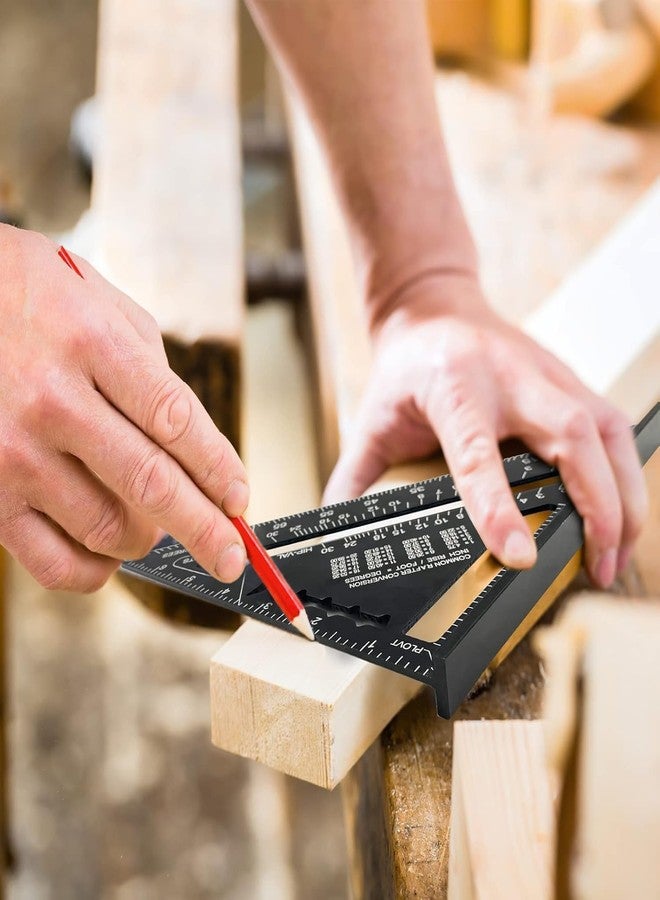 NIKTION مسطرة مثلثة مزدوجة المقياس من سبائك الألومنيوم، مربعة الشكل، مقاس 7 بوصات، من نيكتيون - Image 2